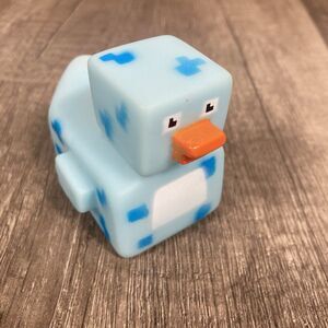 Rinco Minecraft Pixelated Rubber Duckie Duck Blue 2"